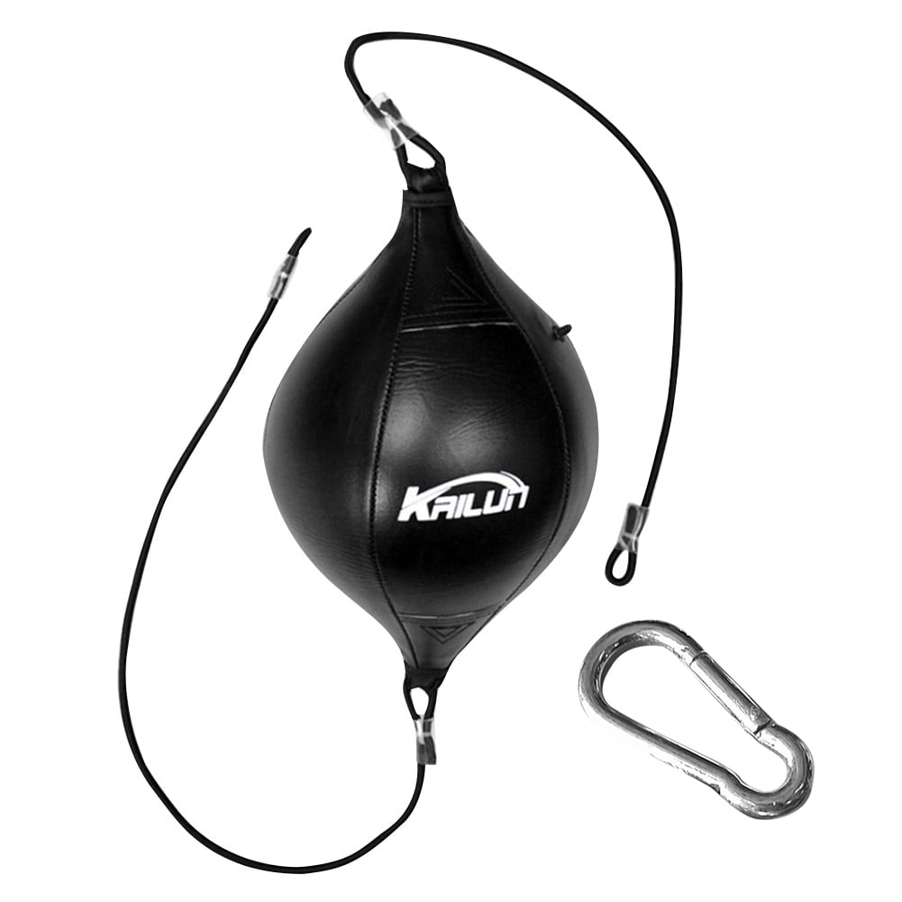 #SF Black Pear Double End PU Punching Ball Reflex Speed Boxing Bag 