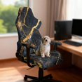 thumbnail image 3 of SCRAWLGOD Marble Print Gaming Chair Cover with Armrest Covers Stretchable Washable Furniture Protector Non Slip Anti Dust Computer Chair Slipcover, 3 of 9