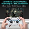 thumbnail image 3 of Control Inalámbrico Compatible con PS4, PS5, PC, Android e iOS Bluetooth con Doble Vibración y Botones Programables, 3 of 6