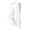 thumbnail image 3 of Endives Women's Cotton Linen Pant Casual Loose Solid Color Elastic Waist Straight Leg Pants Cropped Pants with Pockets White, 3 of 4