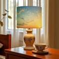 thumbnail image 6 of Linen Drum Lampshades sun low cloud 13"x13"x10" Light Shade for Table Lamps Floor Lamp Shades Lampshade Replacement Assembly Required, 6 of 8
