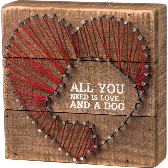 String Art - All You Need Is Love And A Dog Heart