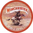 thumbnail image 1 of Placa Metal Vintage Pistola WINCHESTER Pintura Hierro Redonda Arte La Pared 30x30cm, 1 of 9