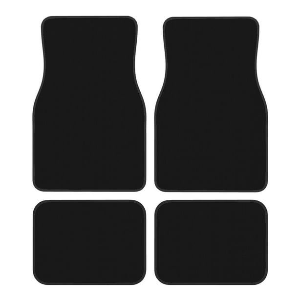 Fotbe Black Juego de 4 Tapetes para Auto con Estampado – Alfombrillas de Goma Reforzada, Diseño Antideslizante, Protección para Todo el Año – Vehículos, Autos, Camionetas y SUVs