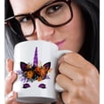 thumbnail image 2 of 3drose, Pretty Glam Fall Image of Glitter Unicorn Face Illustration, 11oz Mug, 2 of 6