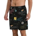 thumbnail image 2 of Disketp Men's Swim Trunks Hawaiian Breathable Surf Beach Swimsuits Mesh Lining Beach Shorts with Pockets-Galaxy, 2 of 7