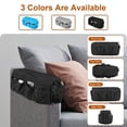 thumbnail image 3 of Hootek Sofa Armrest Organizer with 14 Pockets, Couch Caddy Remote Holder for Recliner, Non-Slip Arm Chair Storage Organizer, Waterproof, Foldable, Fits Most Sofas and Armchairs, Black, 3 of 7