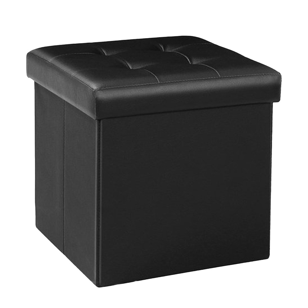 Folding Storage Ottoman, Cube Storage Boxes Footrest Stool, Small