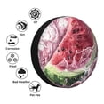 thumbnail image 4 of Salouo Watermelon Splash Realism Art Print Spare Tire Cover 14-17 inch Spare Tire Protector Universal Tough Tire Wheel Cover for Trailer SUV and Truck-16 inch, 4 of 6