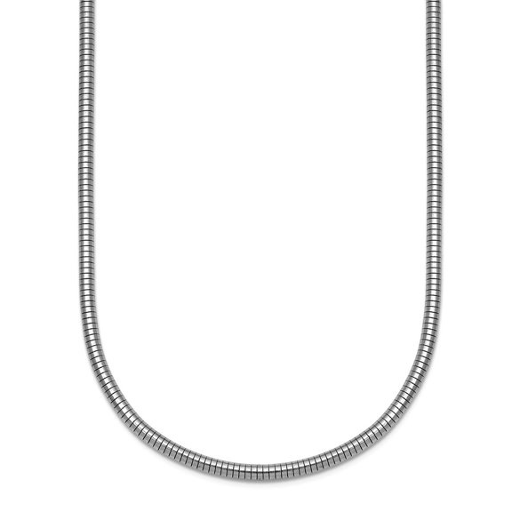 925 Sterling Silver Rhodium Plated 2.4mm Snake 16 Inch Chain Chain Necklace for Women and Men