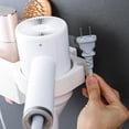 thumbnail image 5 of Estante de almacenamiento para rizador de pelo, soporte para secador de pelo, organizador de baño, peine, montaje en pared, 5 of 5