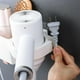 thumbnail image 5 of Estante de almacenamiento para rizador de pelo, soporte para secador de pelo, organizador de baño, peine, montaje en pared, 5 of 5