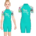 thumbnail image 6 of Kids Shorty Piece Swimsuits + Sun Protection Neoprene for Surfing Swimming - Green XL, 6 of 10