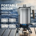 thumbnail image 5 of Coffee Percolator with 100pcs Coffee Filters - 9 Cups | Durable Stainless Steel Material Camping Coffee Pot| Brew Coffee On Fire, Grill or Stovetop | Ideal for Home, Camping, 5 of 6
