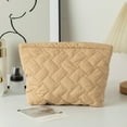 thumbnail image 5 of syligr Quilted Makeup Pouch Cosmetic Bag Travel Organizer Portable Zippered Case for Toiletries Brushes Accessories Handbag Insert Mini Tote Multiple Colors Soft Material with Inner Compartments, 5 of 7