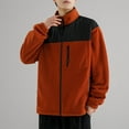 thumbnail image 1 of LOVZFMLL Jackets for Men's Fall And Winter Color Blocked Fleece Jacket Casual Cardigan Jacket, 1 of 9