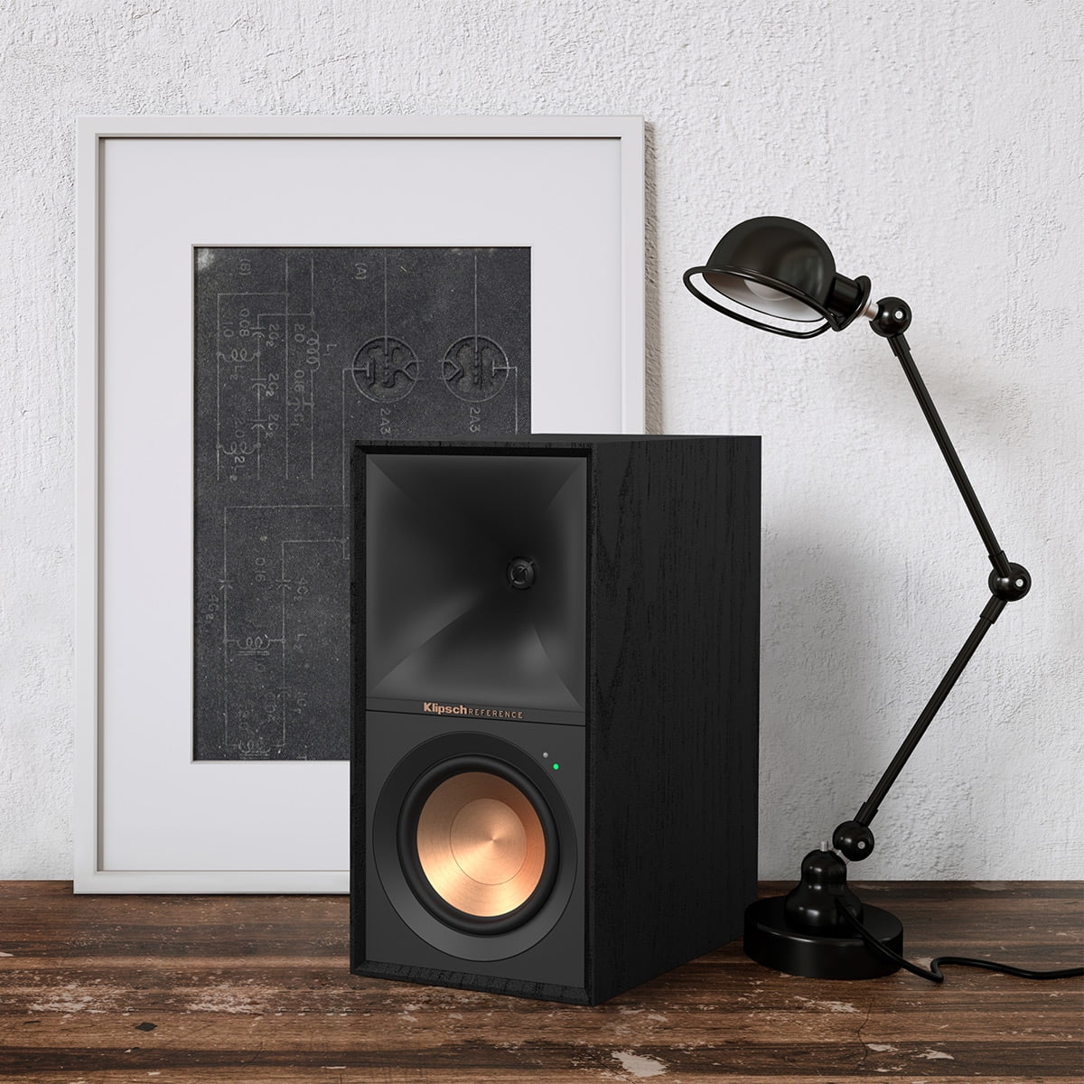 Klipsch R-50PM Powered Bookshelf Speakers with 5.25" Woofers - Pair