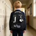 thumbnail image 2 of Weebloom School Backpack For Kids Boys Girls Waterproof Cartoon Puppy Print Color Block Design Bookbag Elementary Middle School Black, 2 of 4