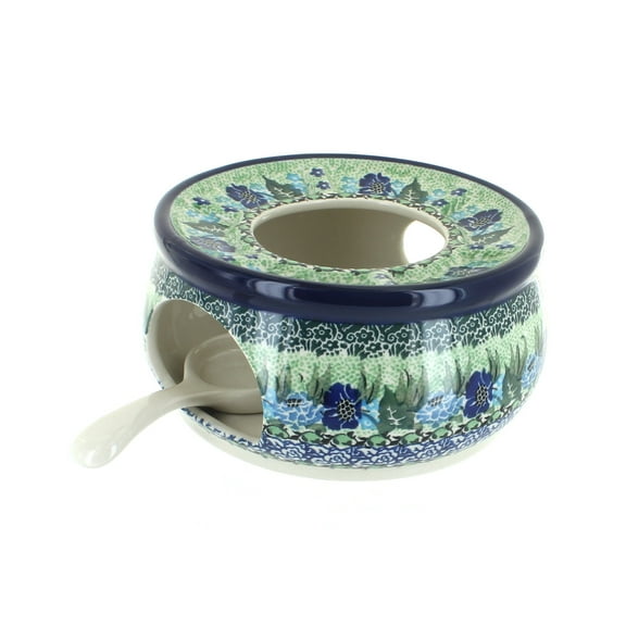 Blue Rose Polish Pottery Sapphire Fields Teapot Warmer