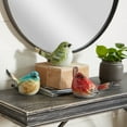 thumbnail image 3 of 7"W, 6"H Multi Colored Polystone Bird Sculpture, by DecMode (3 Count), 3 of 15