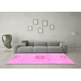thumbnail image 3 of Ahgly Company Indoor Round Abstract Pink Modern Area Rugs, 3' Round, 3 of 4