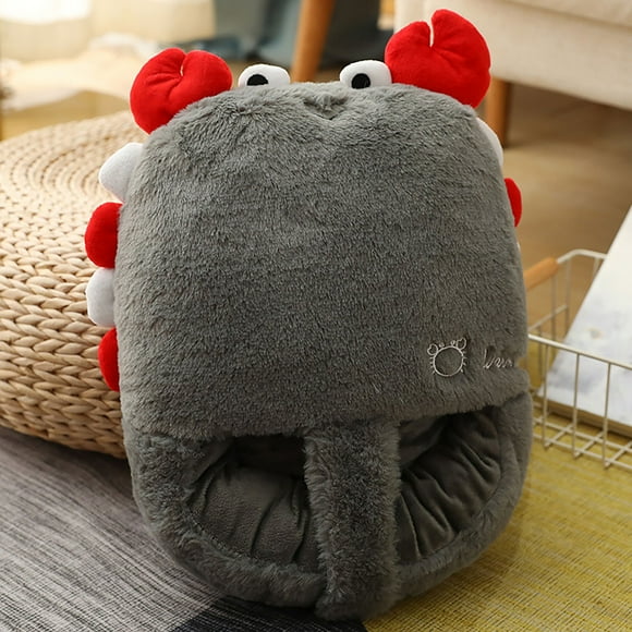Up to 65% off Cartoon Plush Crab Foot Warmer Slippers Home Indoor Warm Slippers