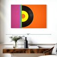 thumbnail image 3 of Elephant Stock Vinyl Record Cover Wall Art - Horizontal Canvas Wall Art - Living Room Wall Decor - Music Canvas - Orange And Yellow Decor - 39" x 26", 3 of 8