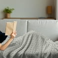 thumbnail image 3 of Geometric Soft Flannel Fleece Blanket, Rhombuses with Star Pattern Contemporary Style Shapes and Greyscale Backdrop, Cozy Plush for Indoor and Outdoor Use, 50" x 70", Ivory and Grey, by Ambesonne, 3 of 5