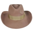 thumbnail image 2 of Colorado Ultra Wide Brim Wool Felt Fedora Hat - M - Pecan, 2 of 4