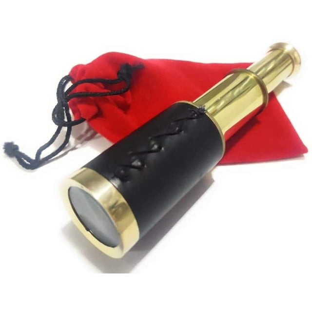 Télescope en Laiton Pirate à Main Espion Nautique Marine Objets de Collection