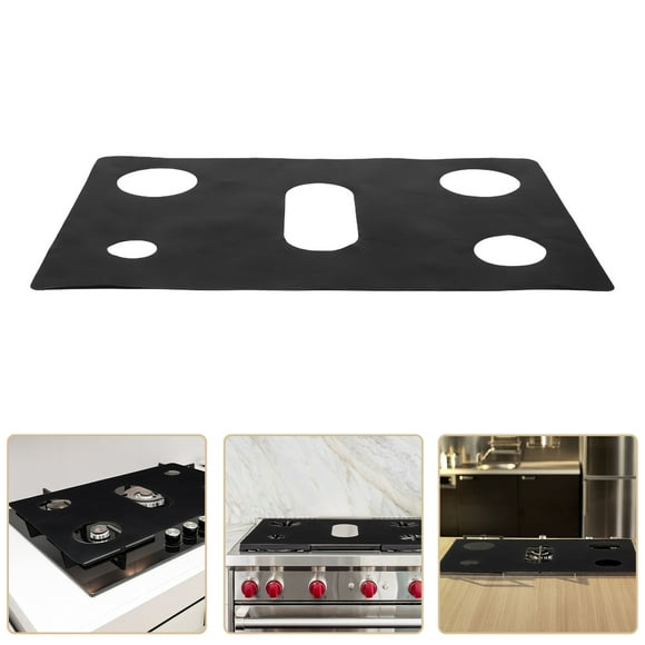 unbranded Tapete Protector Negro Para Gas Con Resistencia A Y Uso Multifuncional En Cocina