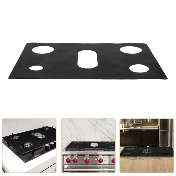 unbranded Tapete Protector Negro Para Gas Con Resistencia A Y Uso Multifuncional En Cocina