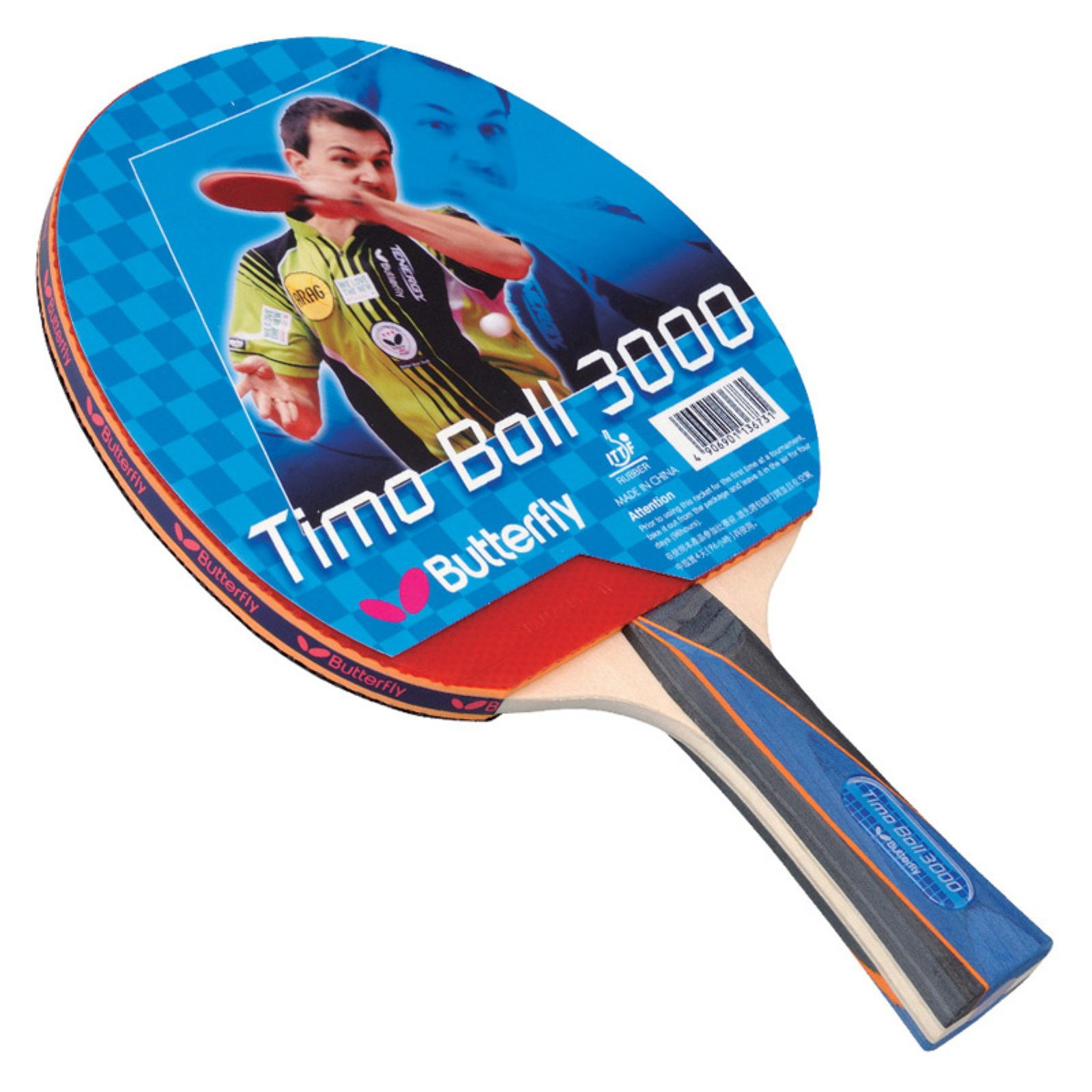 Butterfly Timo Boll Shakehand Ping Pong Paddle - Good Speed And Spin With Superb Control - Japan Series - Recommended For Level Players - International Table Tennis Federation Approved -