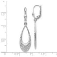 thumbnail image 2 of Leslie's Real 10kt White Gold Polished & Diamond Cut Leverback Earrings; for Adults and Teens; for Women and Men, 2 of 2