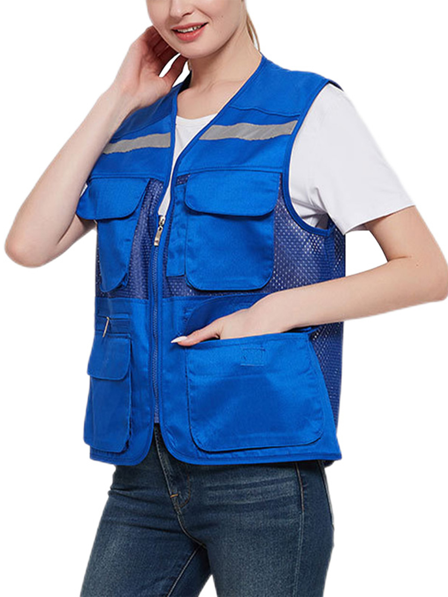 Grianlook Womens Waterproof Vest with Pockets Fishing Full Zip