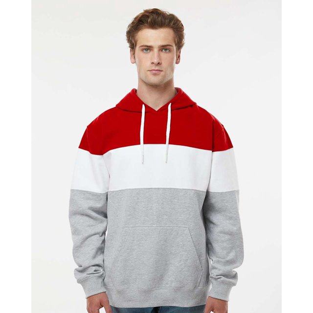J. America - Varsity Fleece Colorblocked Hooded Sweatshirt