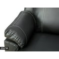 thumbnail image 3 of Ergonomic 59'' Pillow Top Arm Reclining Loveseat, Manual Reclining ,Black, 3 of 5