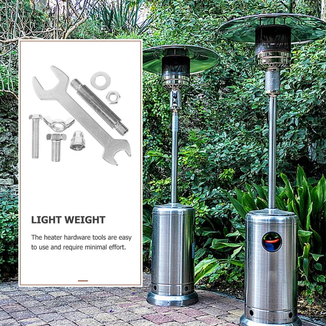 OUNONA 1Set Stainless Steel Patio Heater Accessories Kit Hardware Set for Outdoor Tripod Installation
