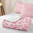 thumbnail image 4 of Erosebridal Leopard Animal Print Twin Quilt Set for Girls, Modern Fashion Style Twin Coverlet Set, 2-Piece, 4 of 7