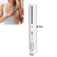 thumbnail image 2 of Gustave Mini Flat Iron Hair Straightener and Curler 2 in 1 Portable Travel Cordless Curling Iron USB Rechargeable Small Hair Curler Wand for Women Men - White, 2 of 9