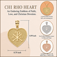 thumbnail image 2 of 10k White Gold Christian Symbol Chi Rho Heart Pendant / Necklace (22 Inches), 2 of 5