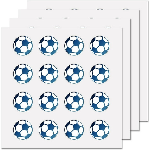 128Pcs Football Planner Sticker Sports Soccer Stickers Waterproof Self-Adhesive Picture Stickers Round Dot Cartoon Bulk Decals