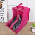 thumbnail image 2 of Organizador de botas reutilizable con cremallera para el hogar y viajes Almacenamiento de zapatos a prueba de polvo de color rosa y rojo, 2 of 8