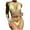 Yellow, variant on WREESH Womens Two Piece Swimsuit String Bikini Sets Metal Ring Bikini Set Love Drawstring Bikini Beach Bathing Suit Black