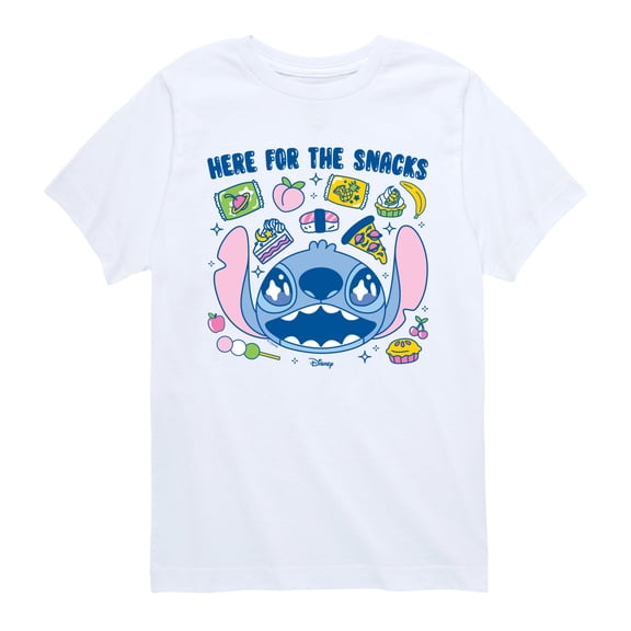 Lilo & Stitch - Here for the Food - Youth Boys Short Sleeve Graphic T-Shirt