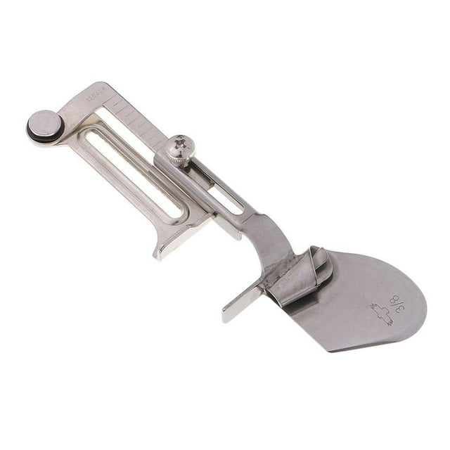 maskred Iron Sewing Machine Single Fold Binder Attachment Tape Size Binding 6 Silver 3/8 Scale 1Set