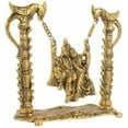 thumbnail image 2 of Fashtales Radha Krishna Parrot Jhula Statue, Metal, 2 of 4