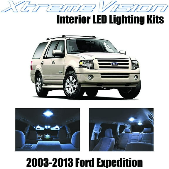 XtremeVision Interior LED for Ford Expedition 2003-2013 14 pcs Cool White Interior LED Kit   Installation Tool