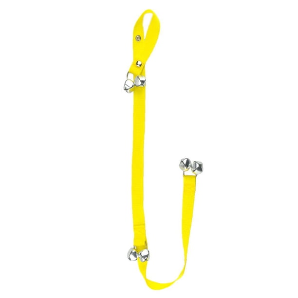 Methold Timbre de entrenamiento para ir al baño para perros, puerta ajustable para ir al baño Suministros para perros Amarillo 2 campanas