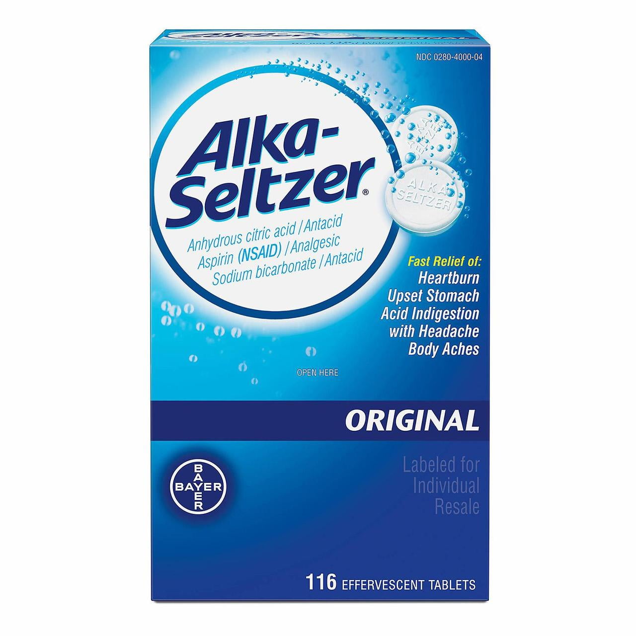 Alka-SeltzerÂ® Original Antacid Effervescent Tablets (116 ct.)